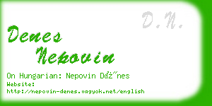 denes nepovin business card